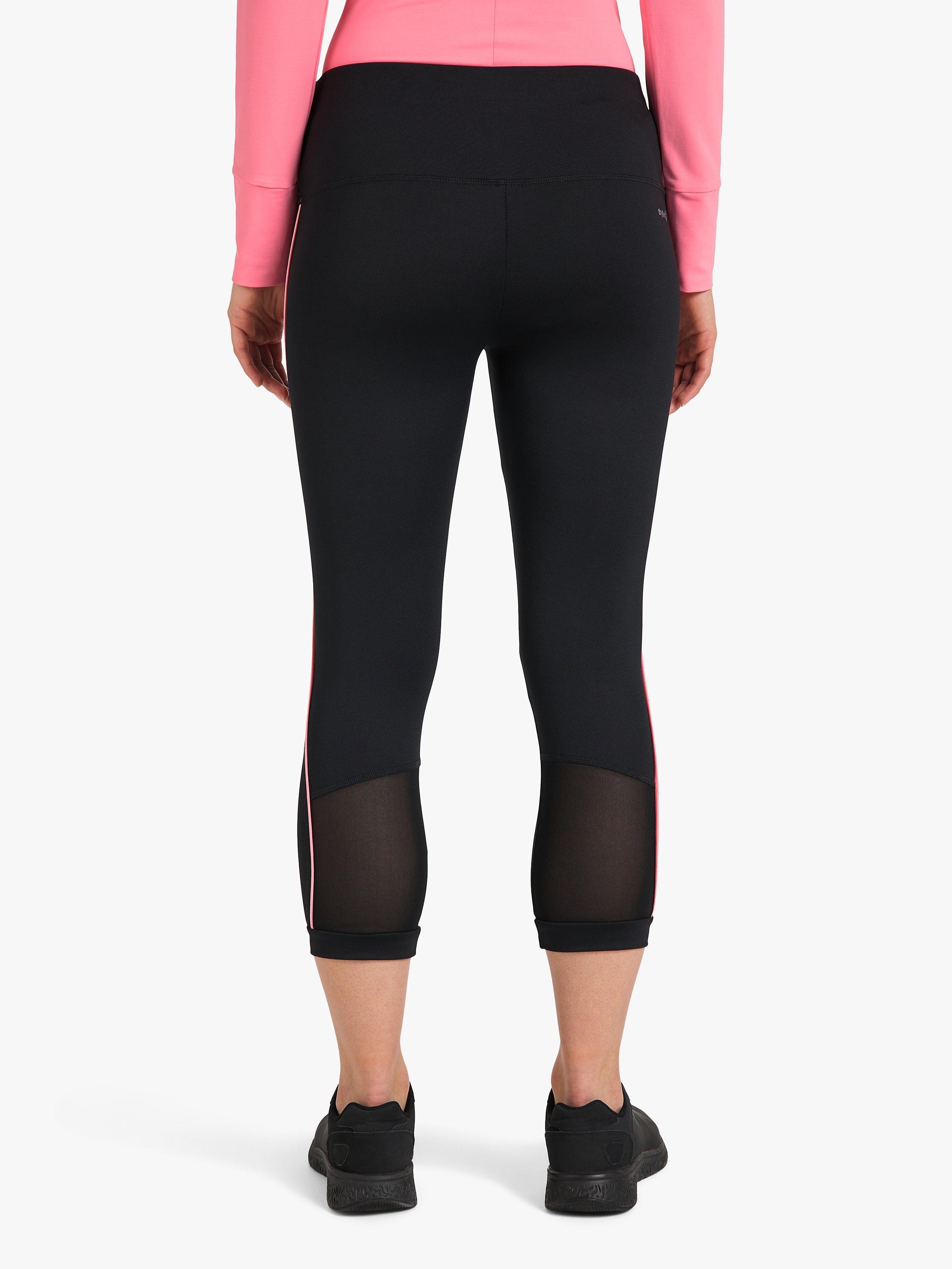 Product image 5 of 6, which shows Venice Beach Kimberly 3/4 Leggings, Black/Salmon, XS