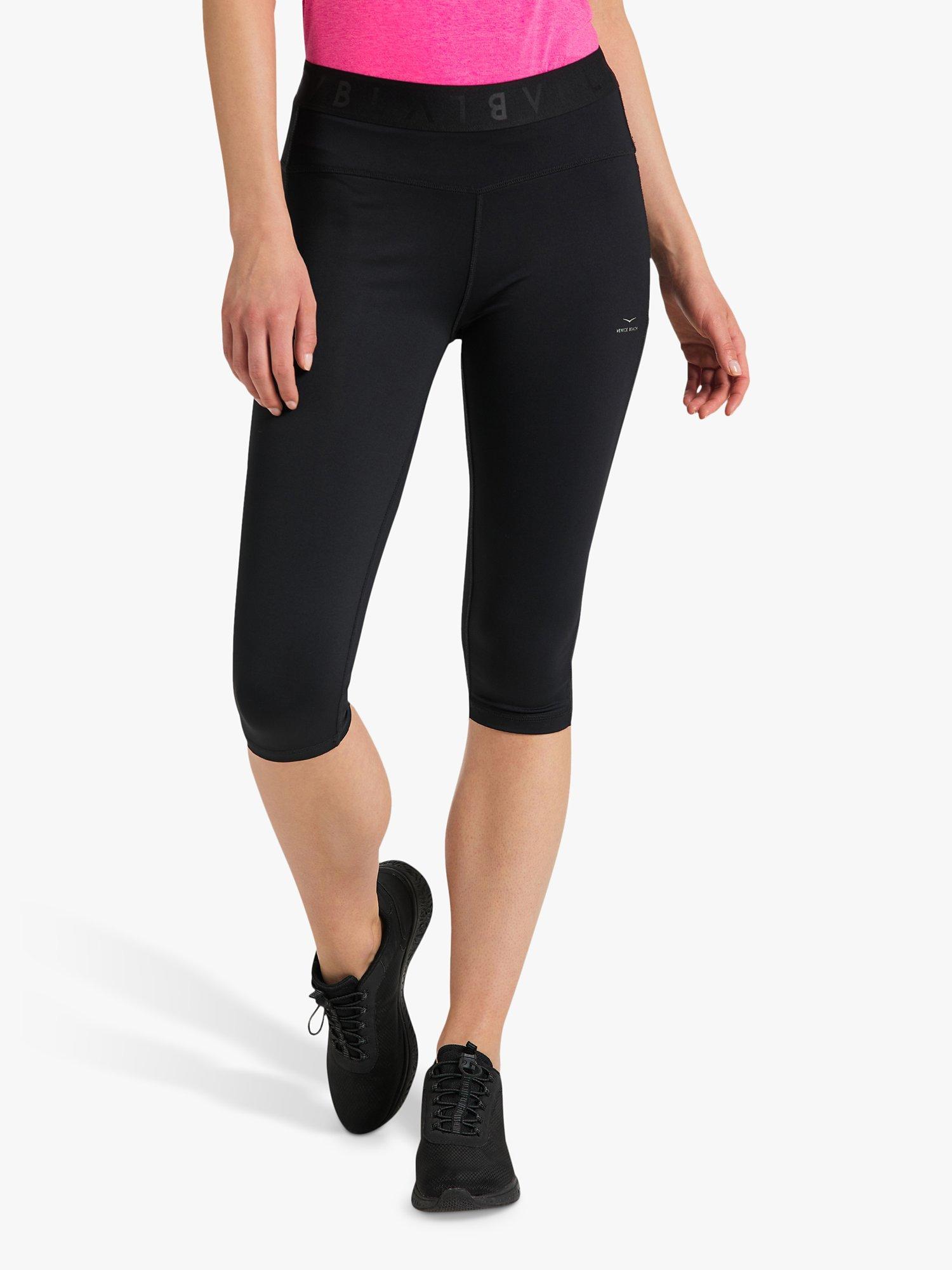 Product image 1 of 6, which shows Venice Beach Alvia 3/4 Leggings, Black, XS