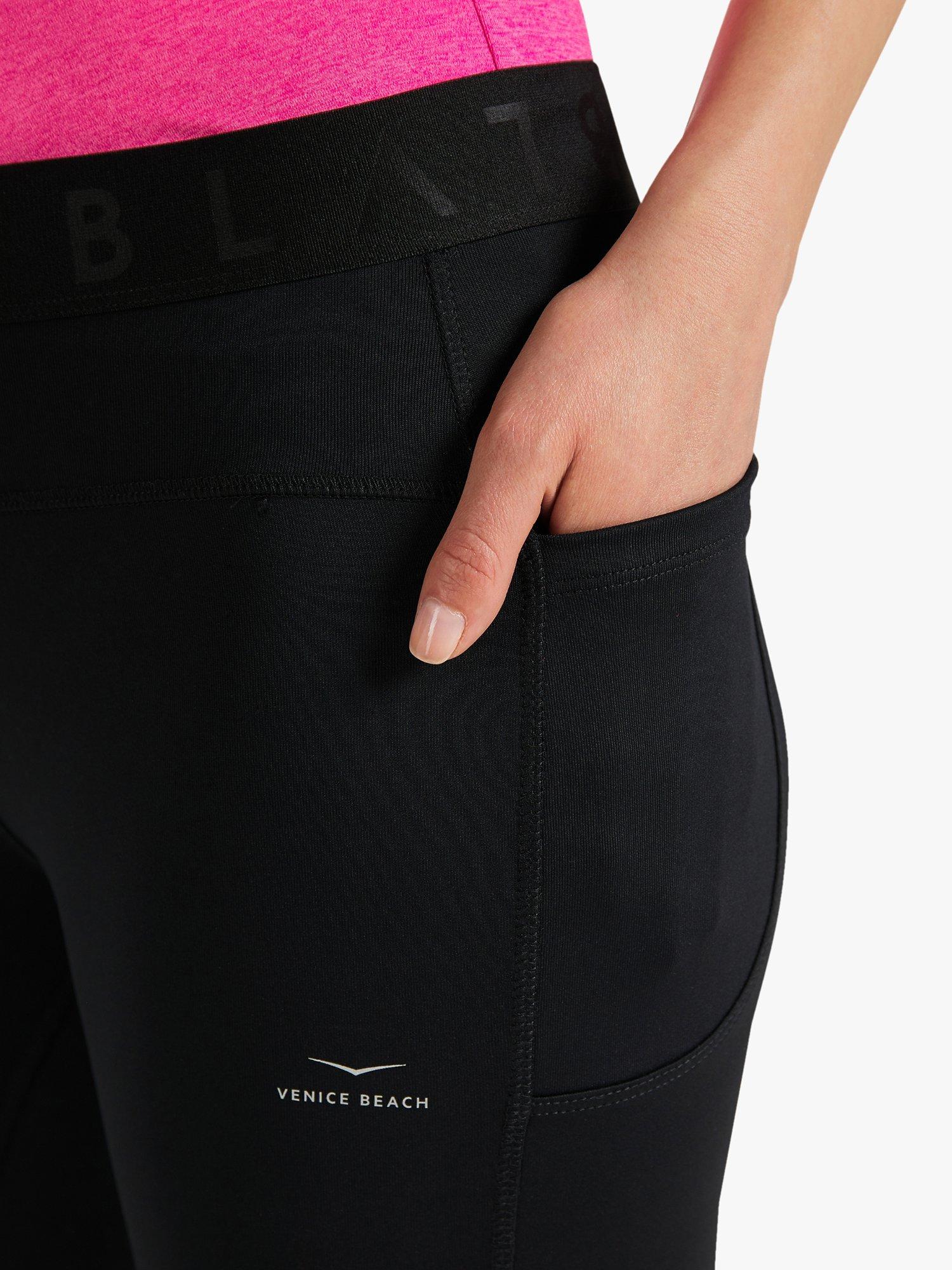 Product image 6 of 6, which shows Venice Beach Alvia 3/4 Leggings, Black, XS