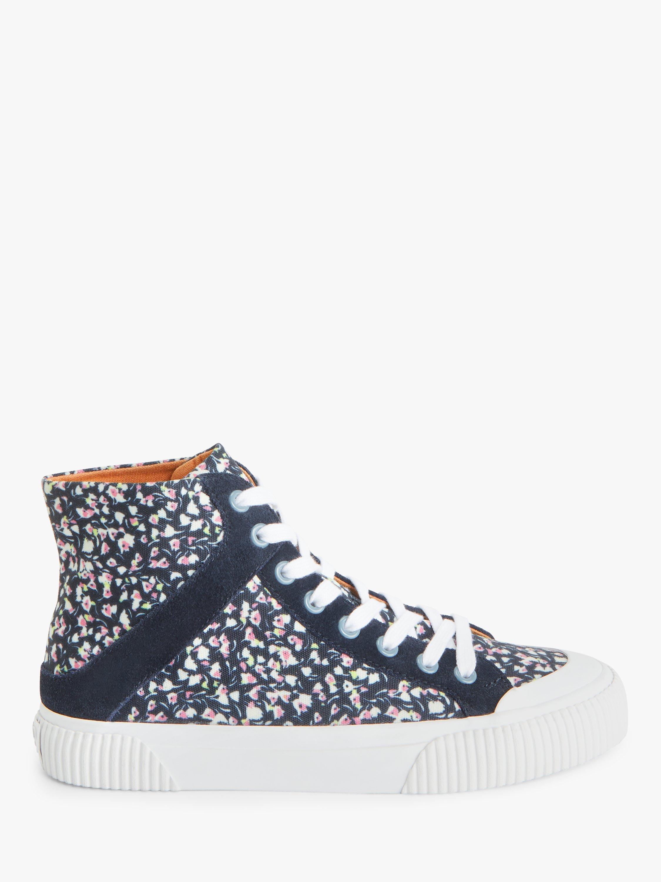AND/OR Emma Canvas Lace Up Hi-Top Trainers, Blue