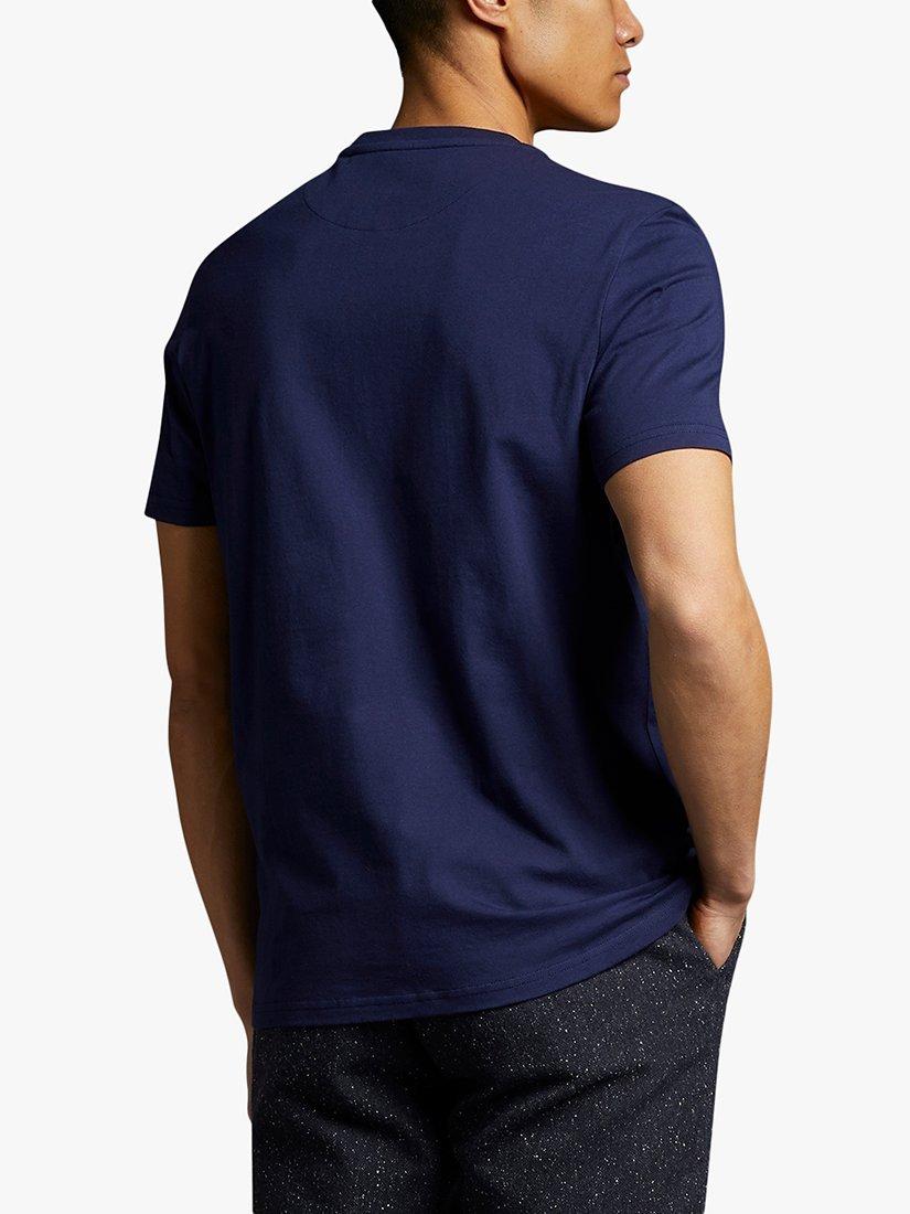 Product image 2 of 3, which shows Lyle & Scott Plain Crew Neck T-Shirt, Navy, M