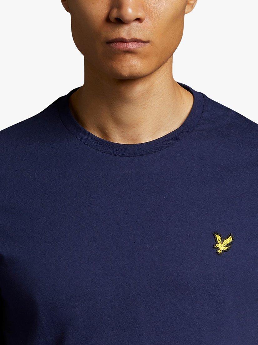 Product image 3 of 3, which shows Lyle & Scott Plain Crew Neck T-Shirt, Navy, M