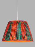 John Lewis + Matthew Williamson Peacock Tapered Lampshade, Red, Red