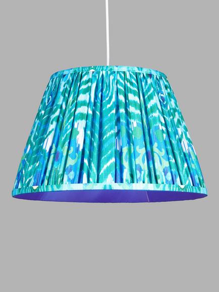 John Lewis + Matthew Williamson Peacock Tapered Lampshade, Blue, Blue