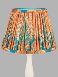 John Lewis + Matthew Williamson Peacock Tapered Lampshade, Orange, Dia.25cm
