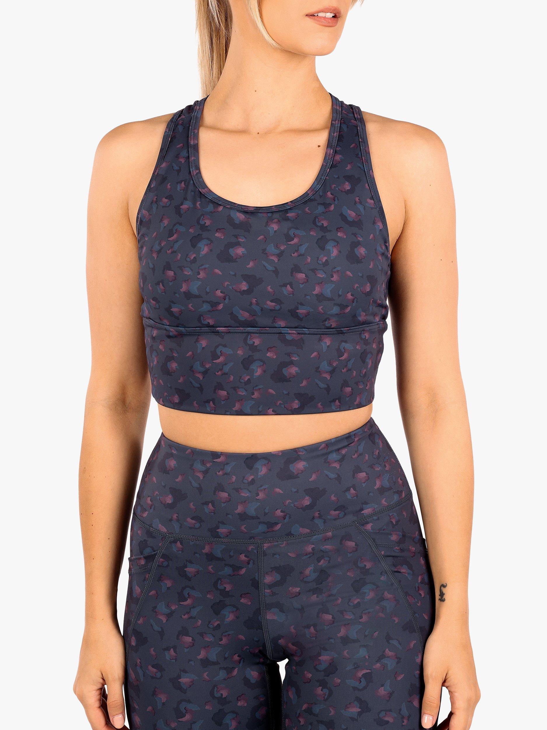 Product image 1 of 5, which shows Zozimus Foundation Smudge Dot Sports Bra, Multi, S