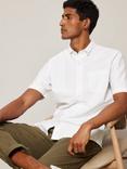 John Lewis Regular Fit Short Sleeve Shirt, White