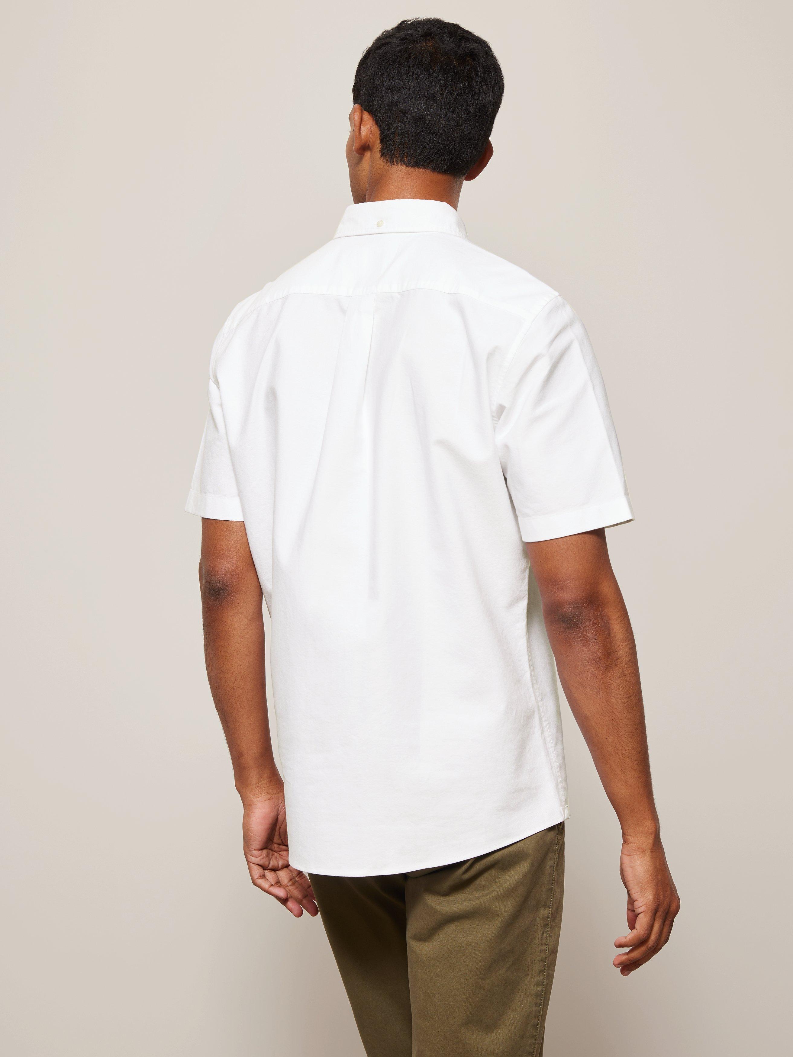 Product image 2 of 6, which shows John Lewis Regular Fit Short Sleeve Shirt, White, S