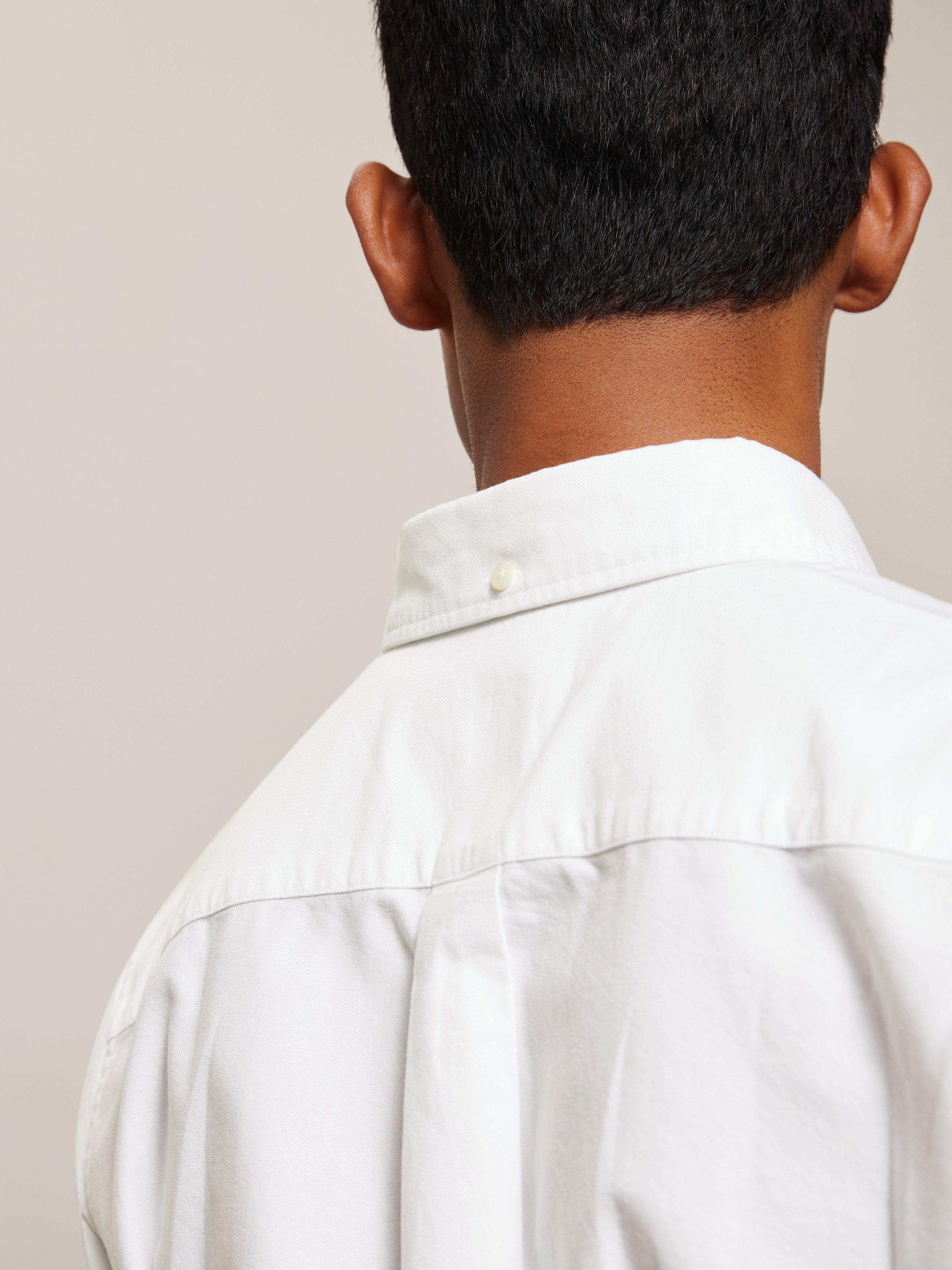 Product image 6 of 6, which shows John Lewis Regular Fit Short Sleeve Shirt, White, S