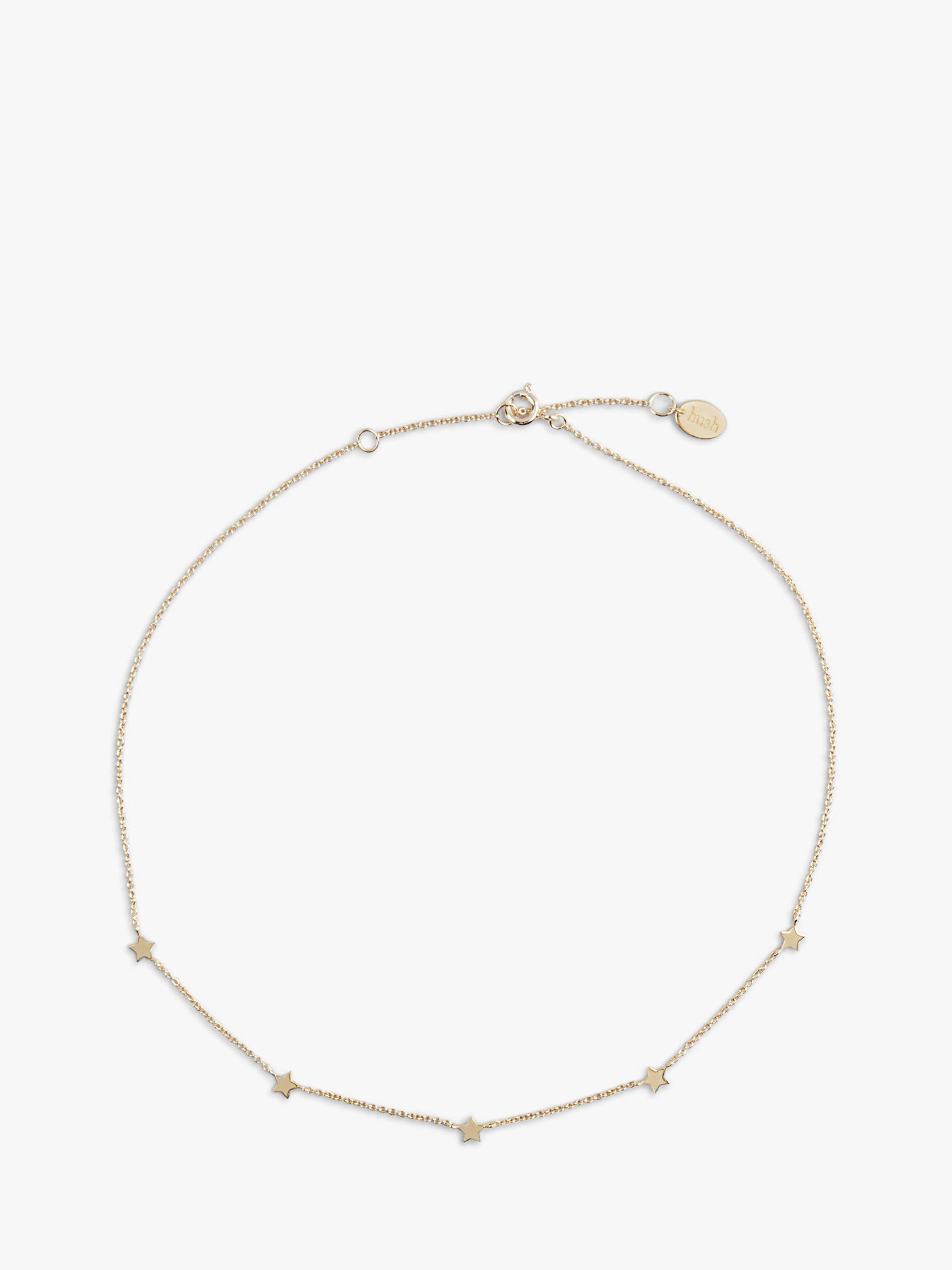 HUSH Multi Star Choker Necklace, Gold