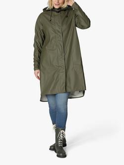 Ilse Jacobsen Hornbæk Plain Longline Raincoat, Army