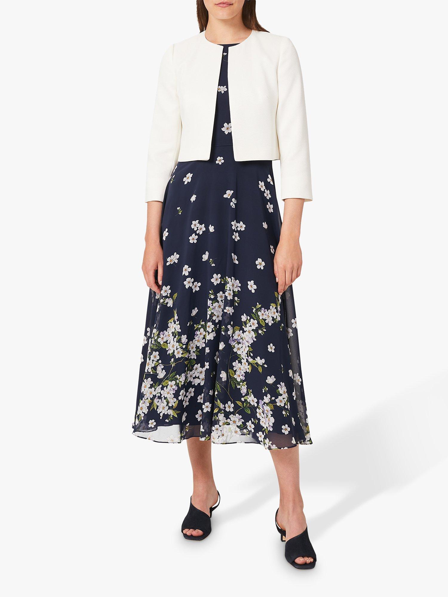 Product image 1 of 4, which shows Hobbs Elize Bolero Jacket, Ivory, 6