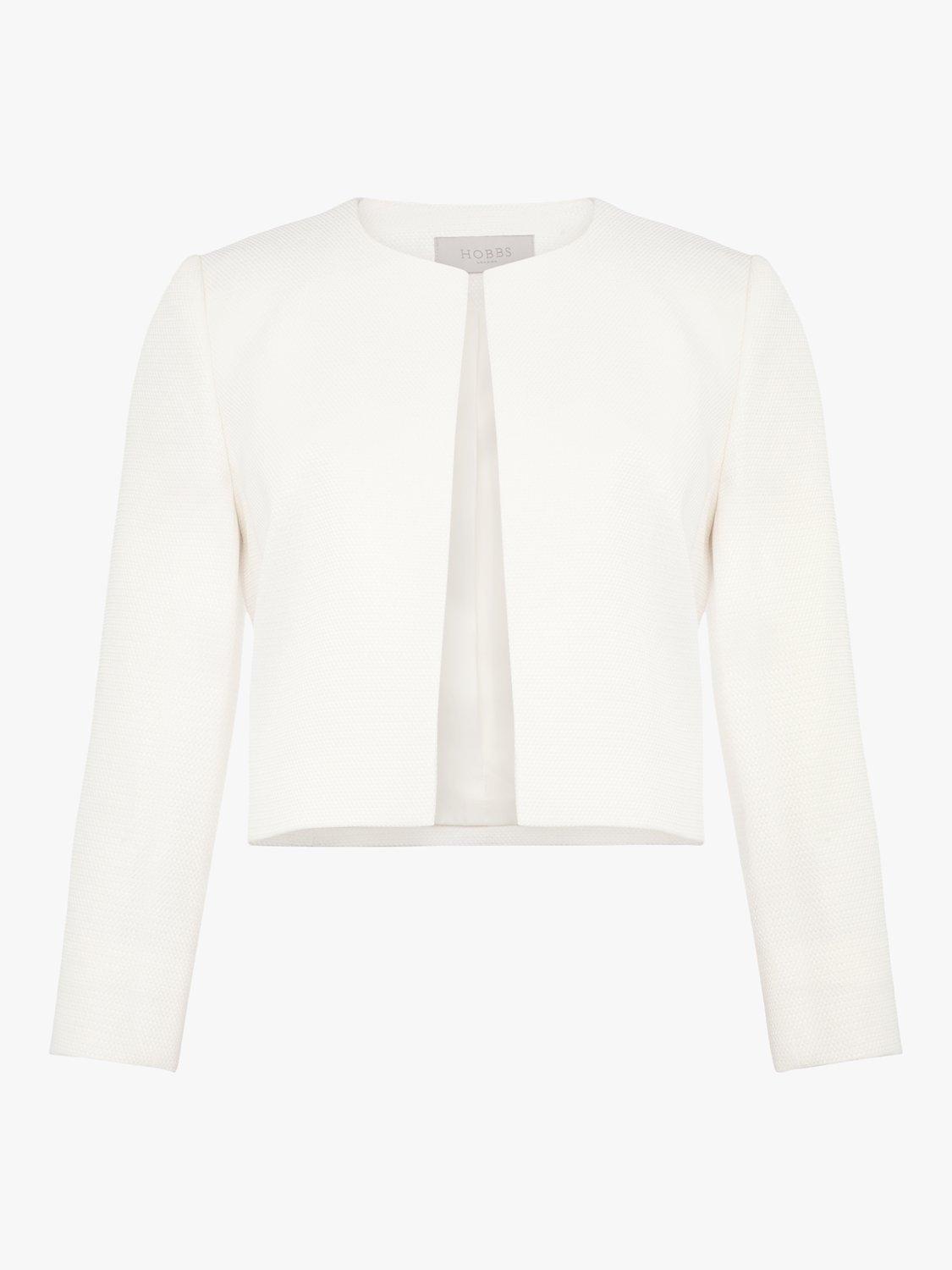 Product image 4 of 4, which shows Hobbs Elize Bolero Jacket, Ivory, 6