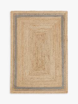 John Lewis Jute Border Rug, Grey