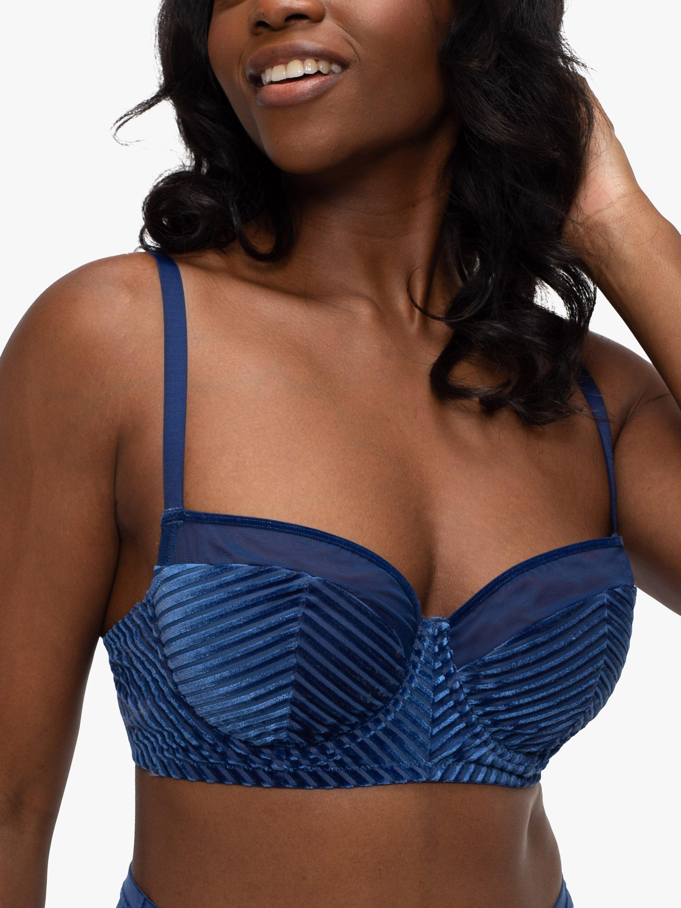 Dorina X RAYE Eco Walk On By Textured Balcony Bra, Ink