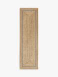 John Lewis Jute Border Runner Rug, L240 x W70 cm