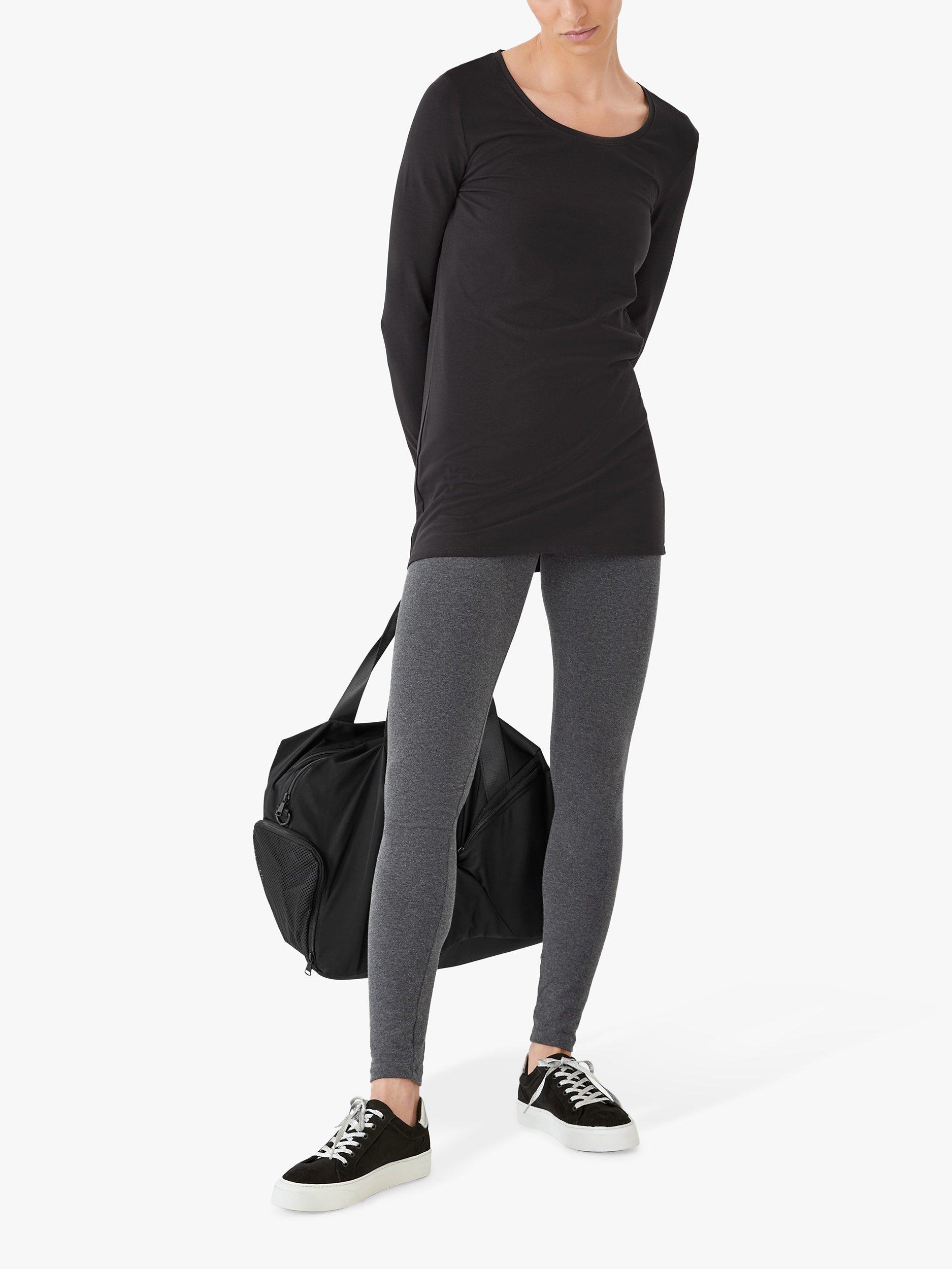 HUSH Longline Stretch T-Shirt, Black