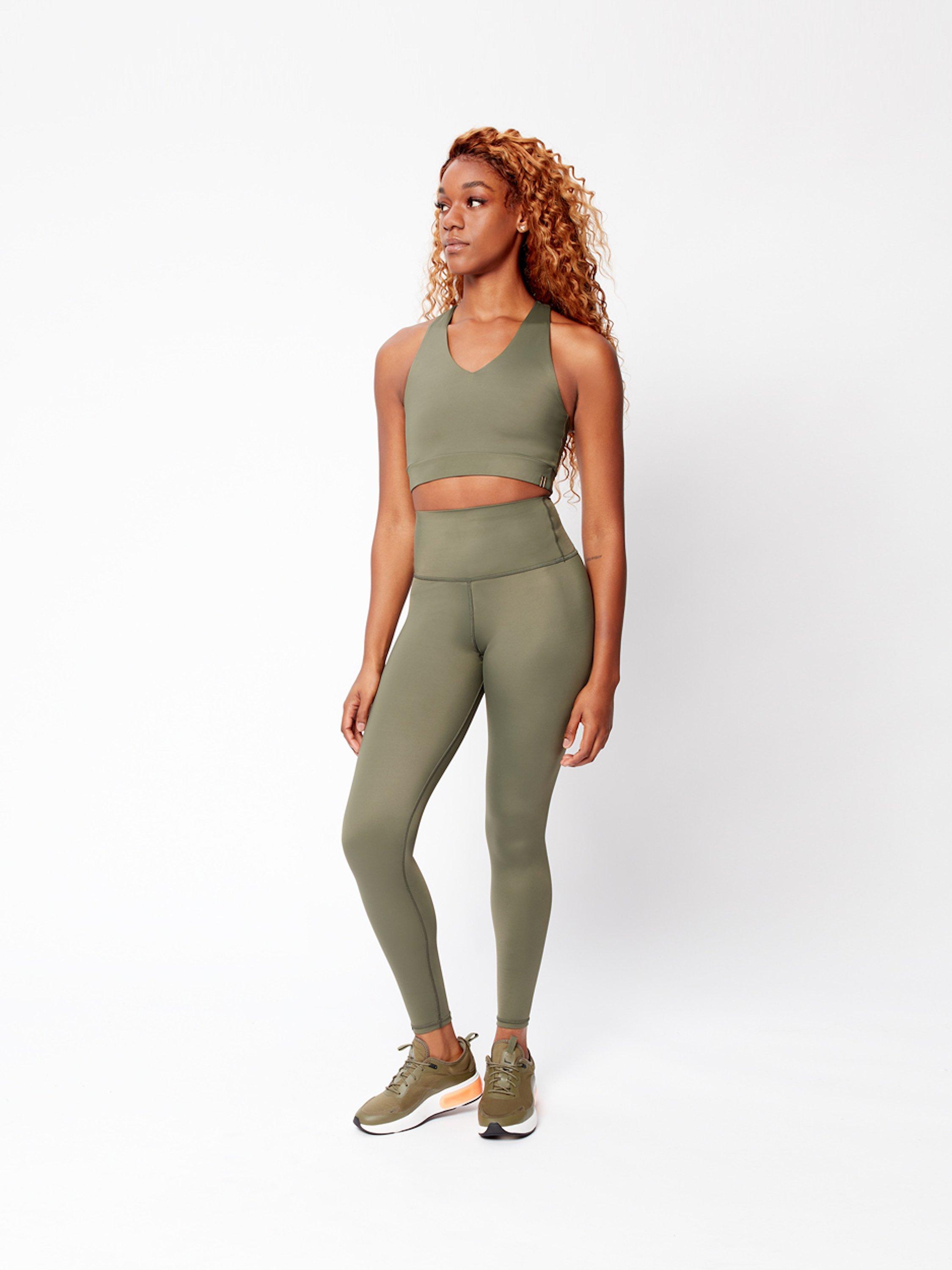 CONTUR Smooth Move Plain Leggings, Khaki