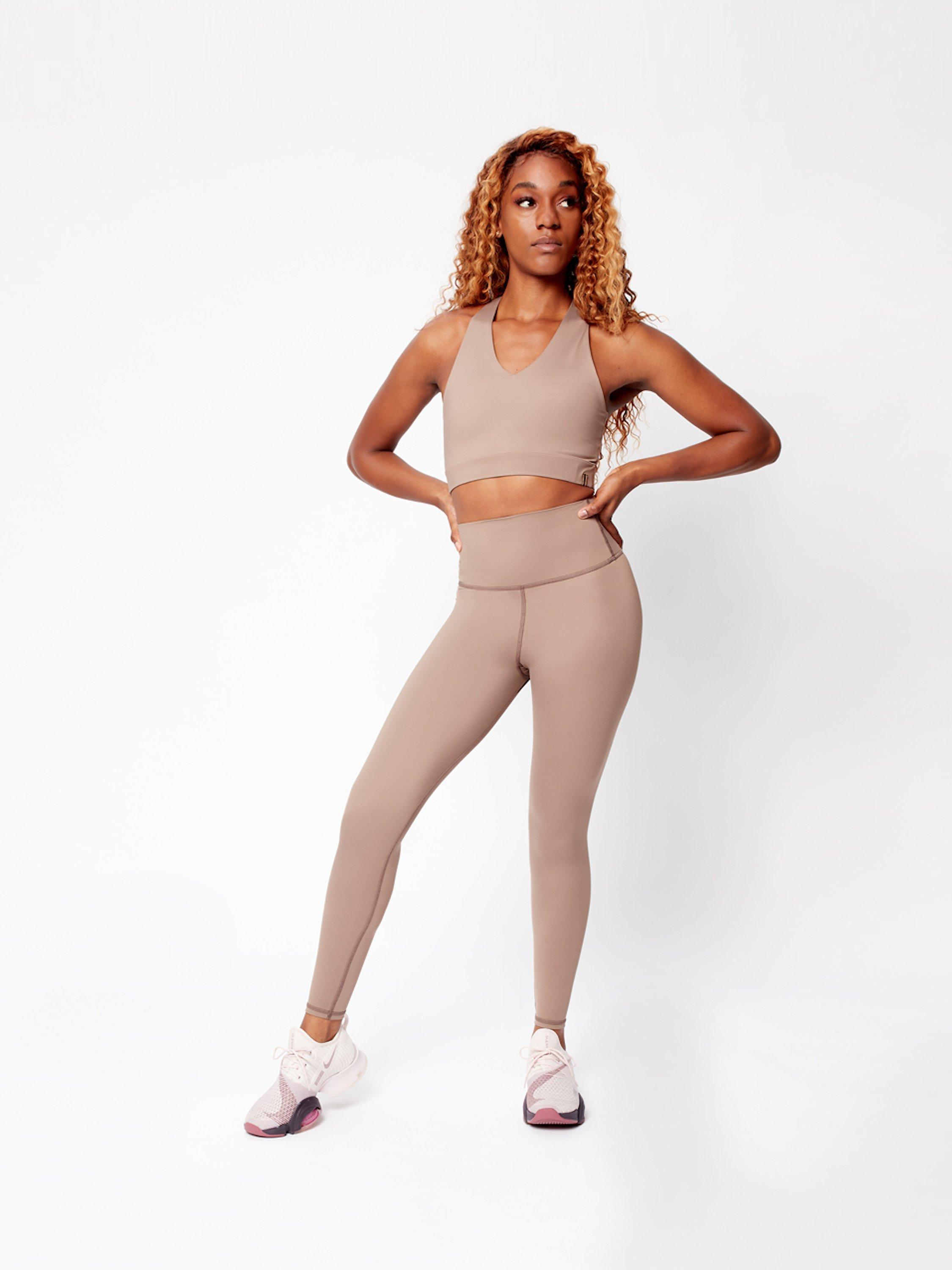 CONTUR Smooth Move Plain Leggings, Taupe, S