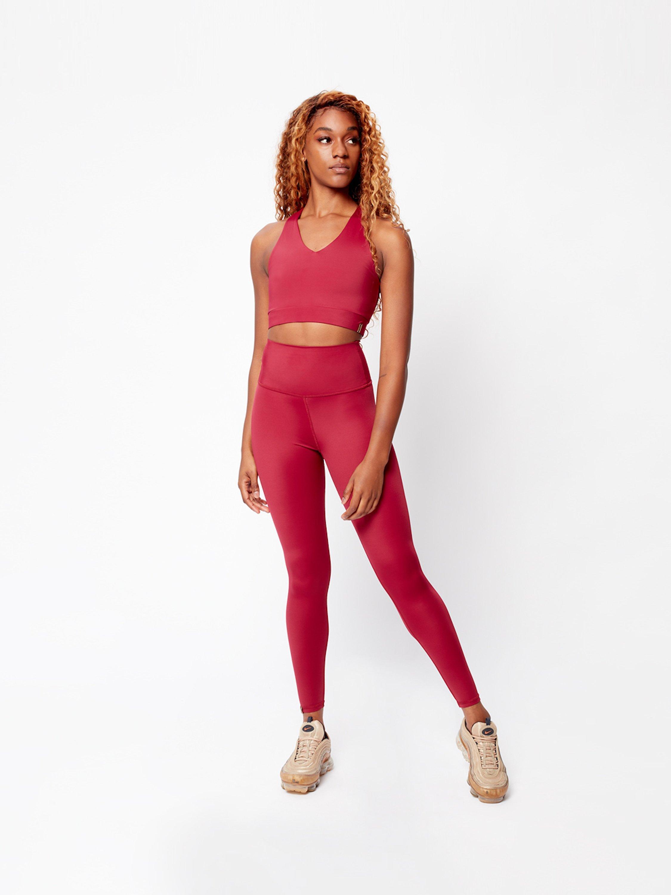 CONTUR Smooth Move Plain Leggings, Burgundy
