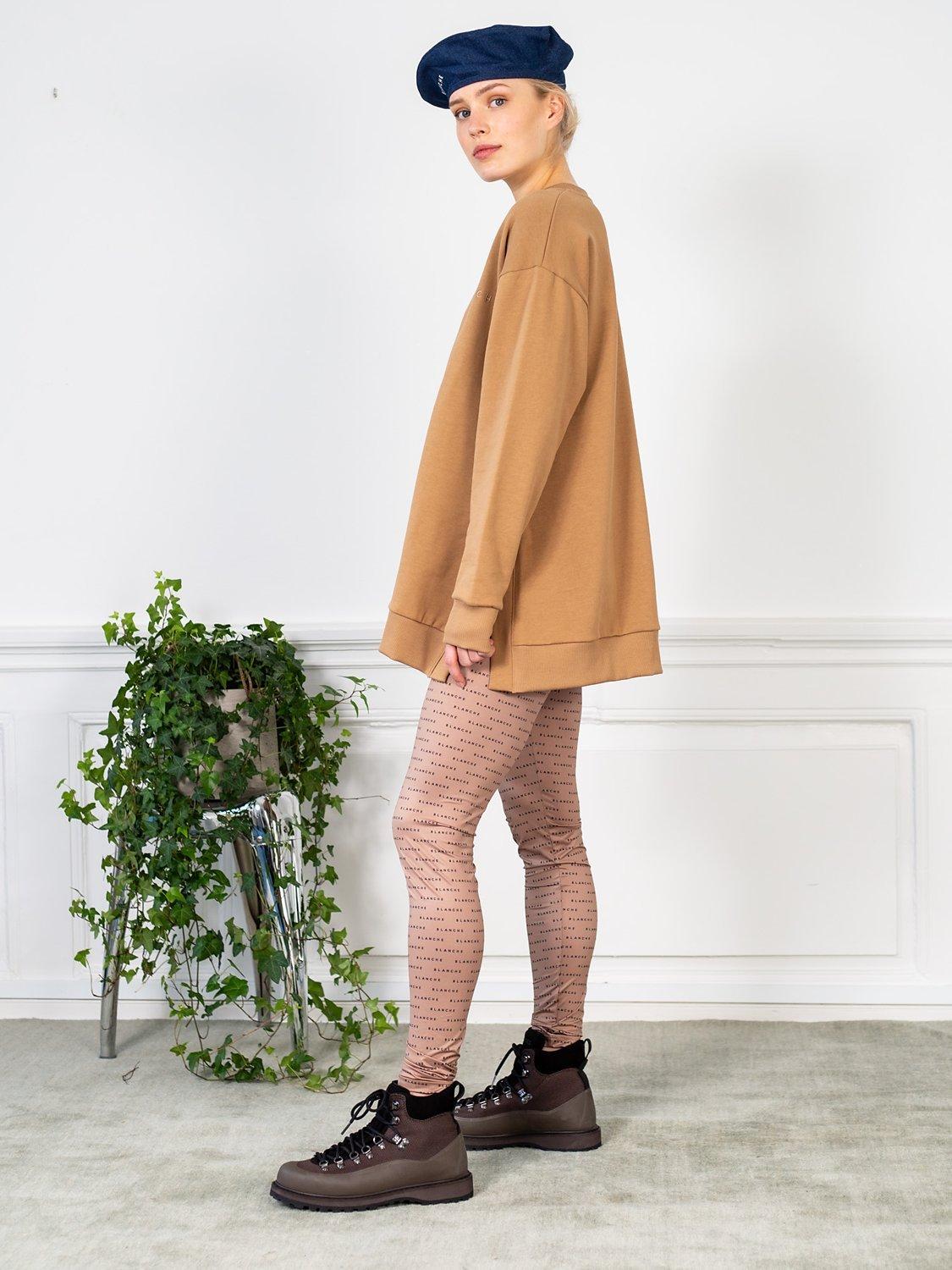 BLANCHE  Comfy Logo Print Leggings, Tiger's Eye
