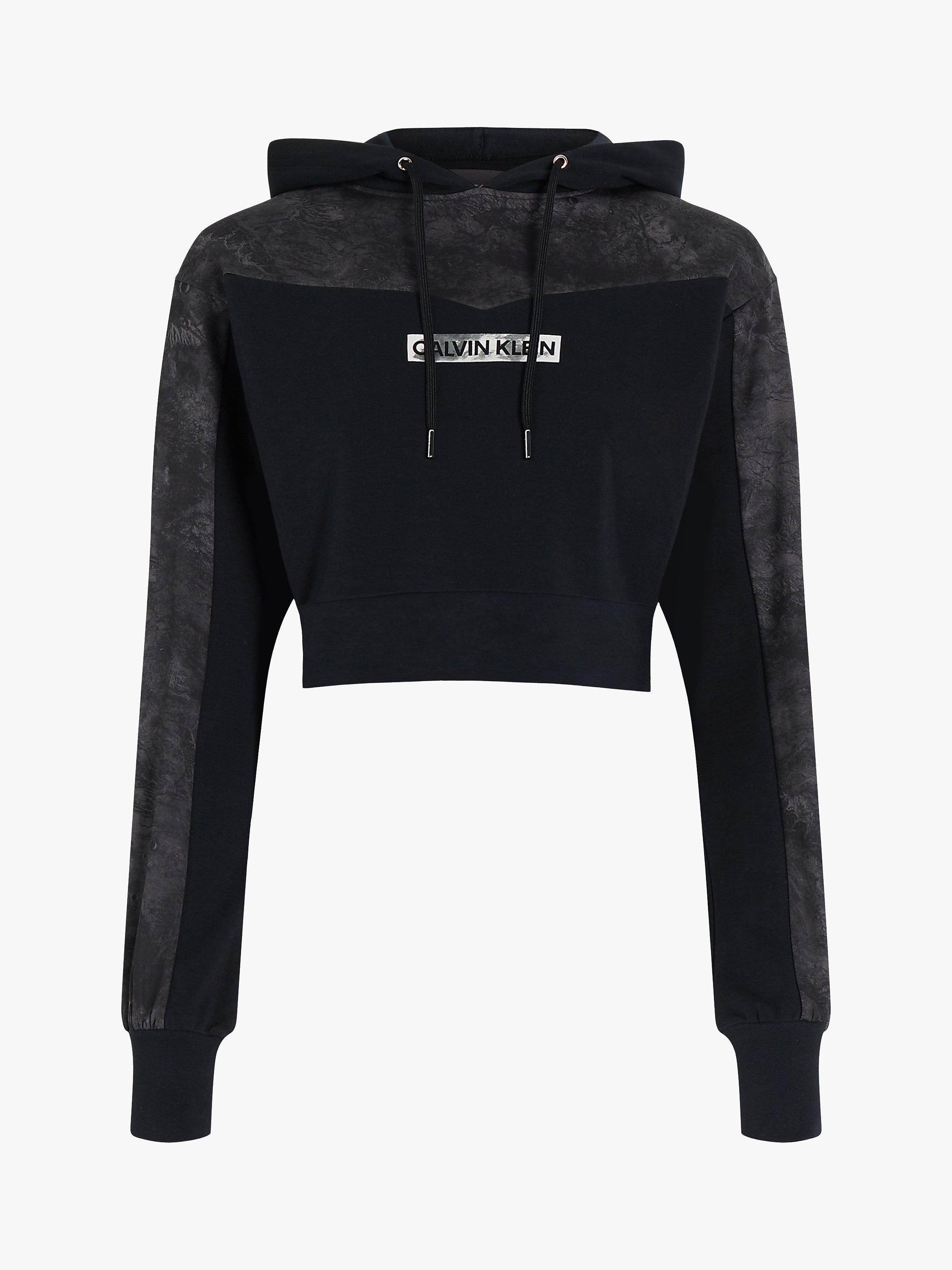 Calvin Klein Performance Cropped Print Hoodie