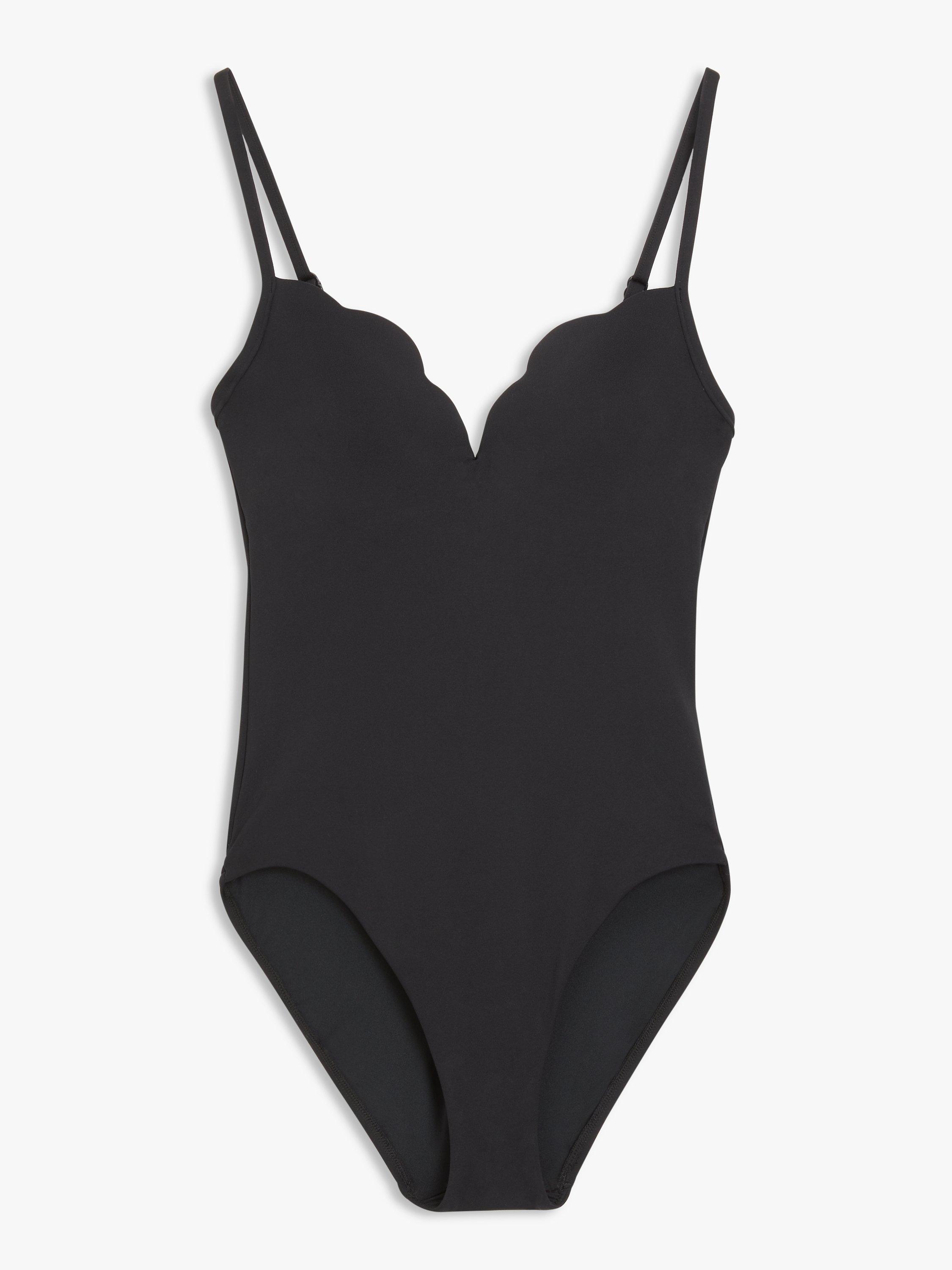 Product image 4 of 5, which shows Seafolly Petal Edge Sweetheart Swimsuit, Indigo, 8