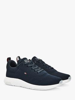 Tommy Hilfiger Corporate Knit Runner Trainers, Desert Sky, Desert Sky