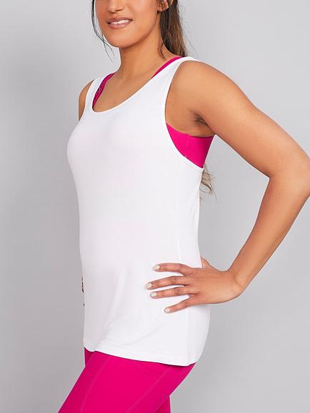 Natal Active Plain Nursing Tank Top, White - view 2, White