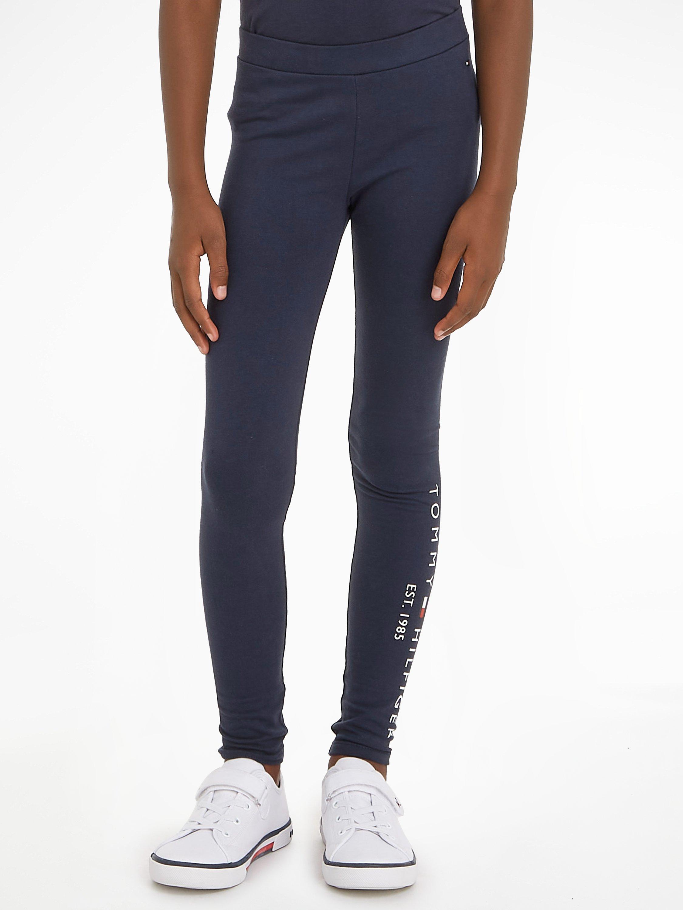 Tommy Hilfiger Kids' Organic Cotton Essential Leggings, Twilight Navy