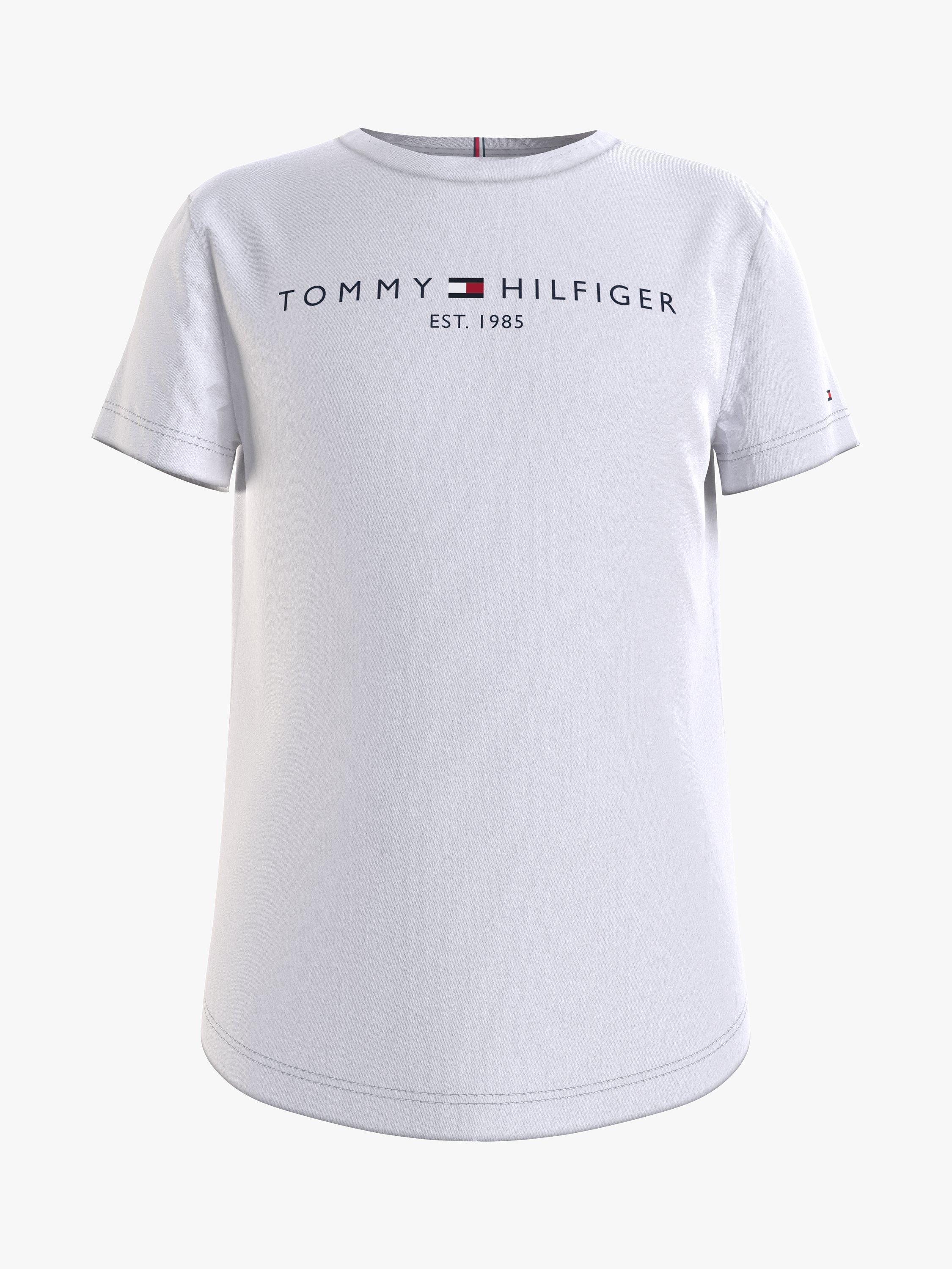 Tommy Hilfiger Kids' Organic Cotton Essential Logo T-Shirt, White