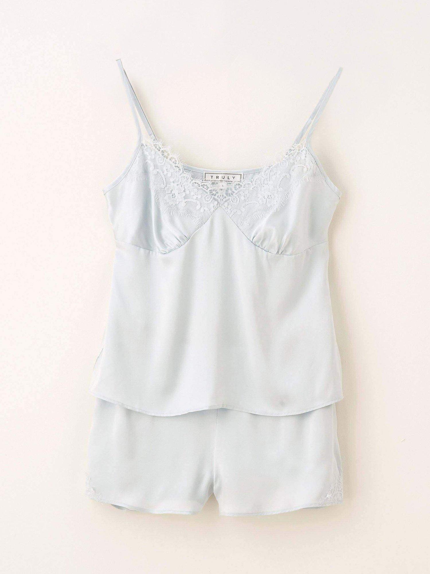 Silk camisole and shorts set sale