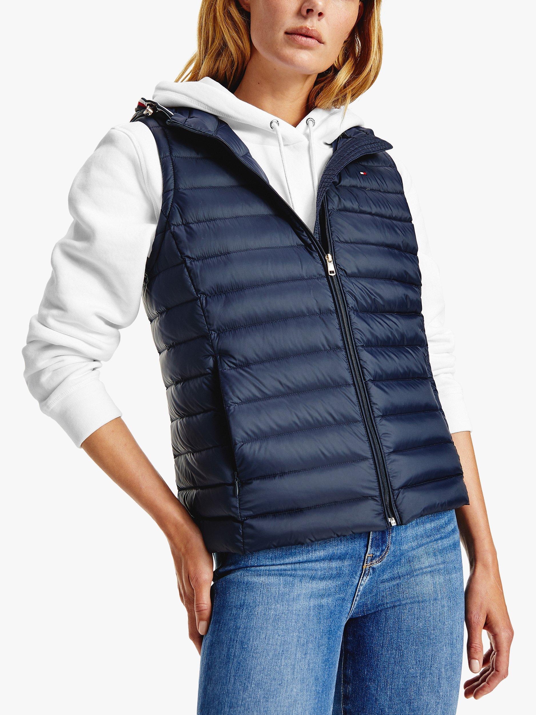 Tommy Hilfiger Lightweight Down Vest Hooded Gilet, Desert Sky