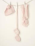 Truly Baby Knitted Wool Cashmere Blend Accessory Set, Blush Pink