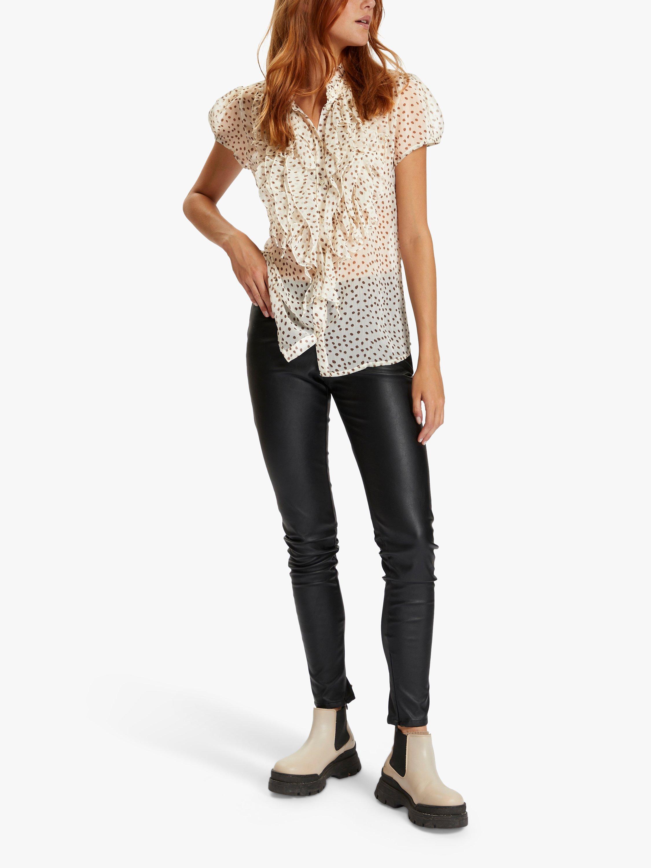 Saint Tropez Lilly Drea Ruffle Blouse, Creme