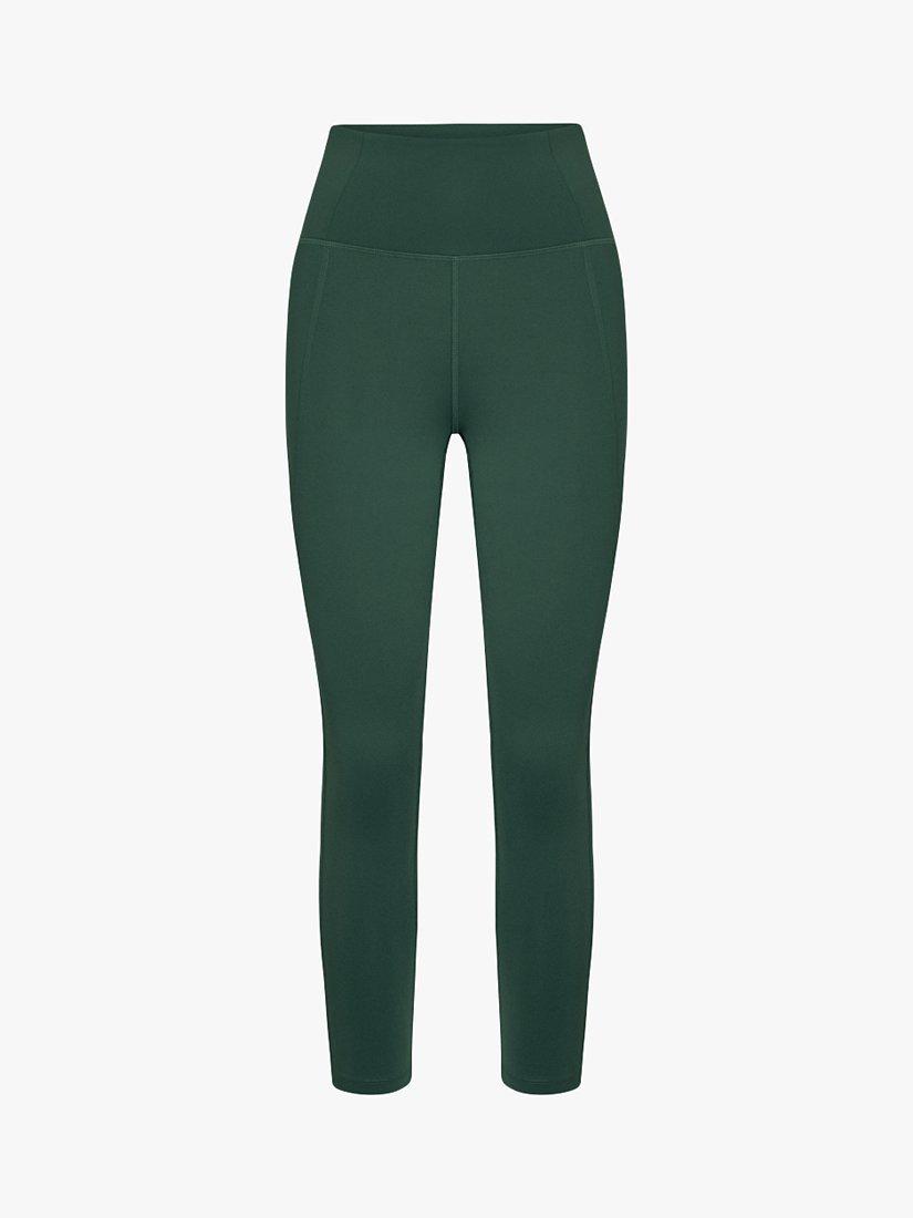 Product image 1 of 4, which shows Girlfriend Collective Compressive High Rise 7/8 Leggings, Moss Green, XXS