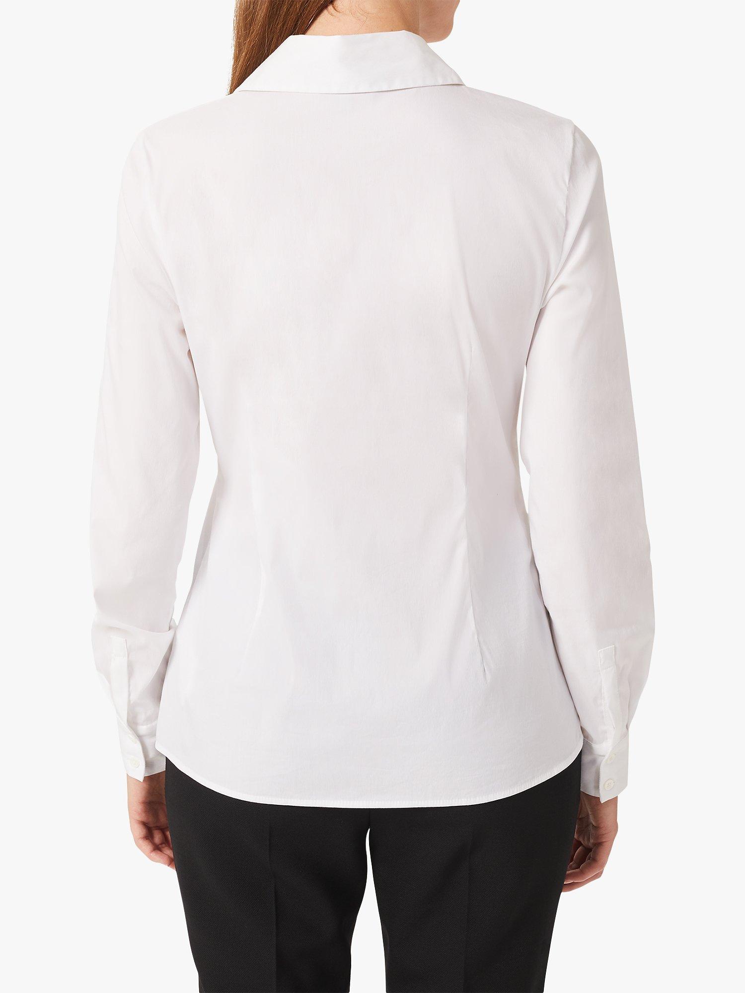 Product image 2 of 4, which shows Hobbs Victoria Long Sleeve Shirt, White, 6