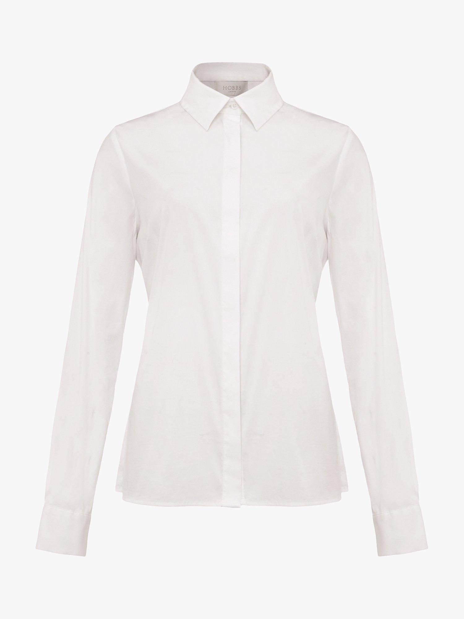 Product image 4 of 4, which shows Hobbs Victoria Long Sleeve Shirt, White, 6