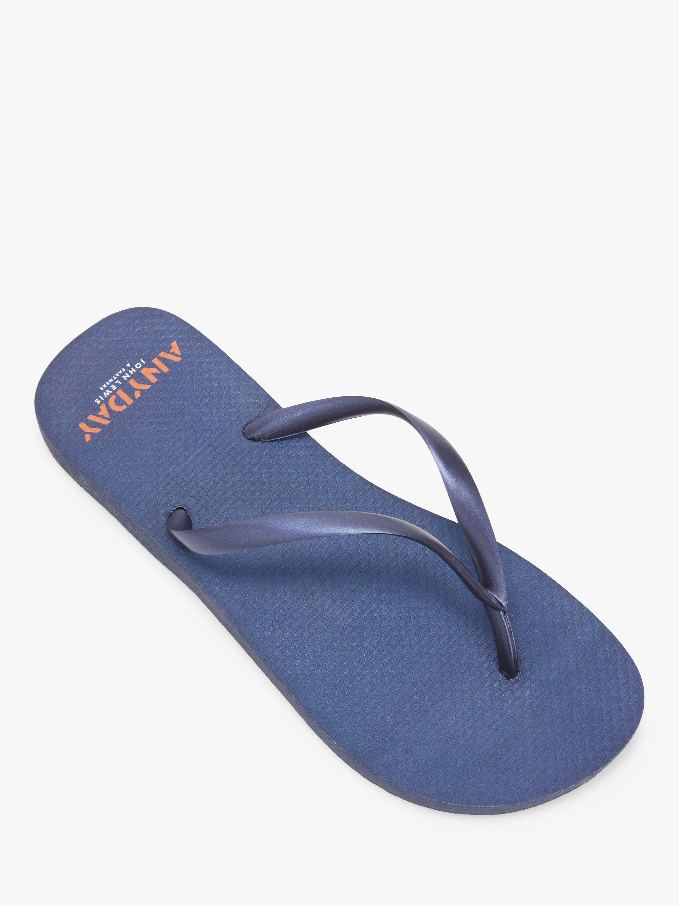 John Lewis ANYDAY Long Island Flip-Flops, Blue, L