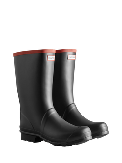 Hunter Argyll Short Knee Wellington Boots - view 2, Black