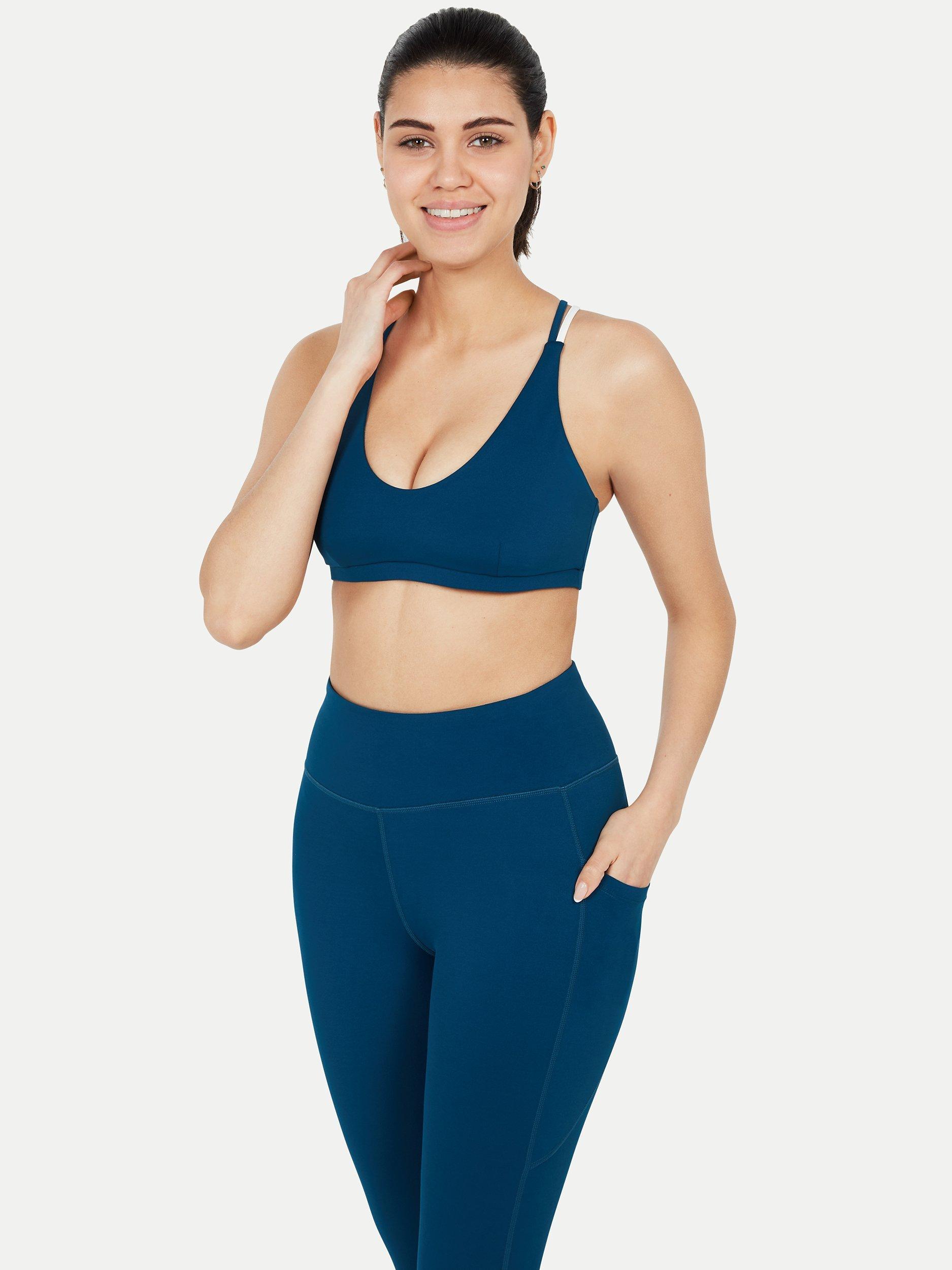 Pocket Sport Claude Plain Sports Bra, Marine