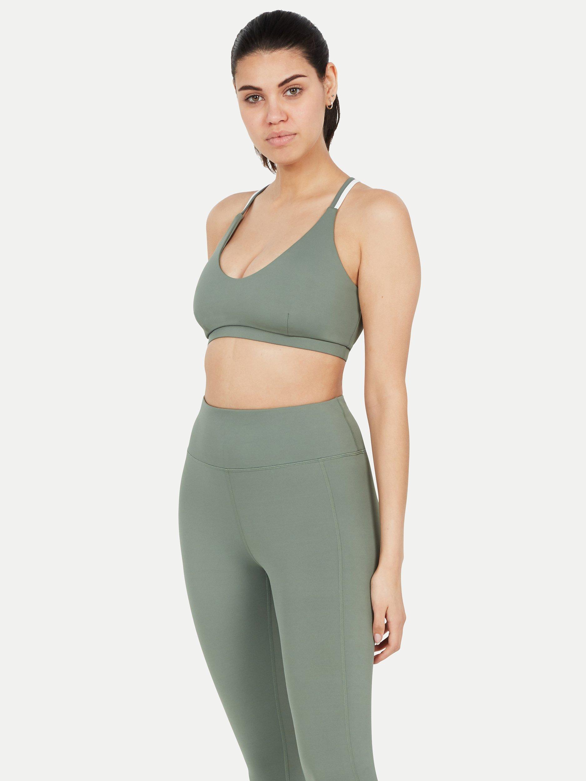 Pocket Sport Claude Plain Sports Bra, Sage