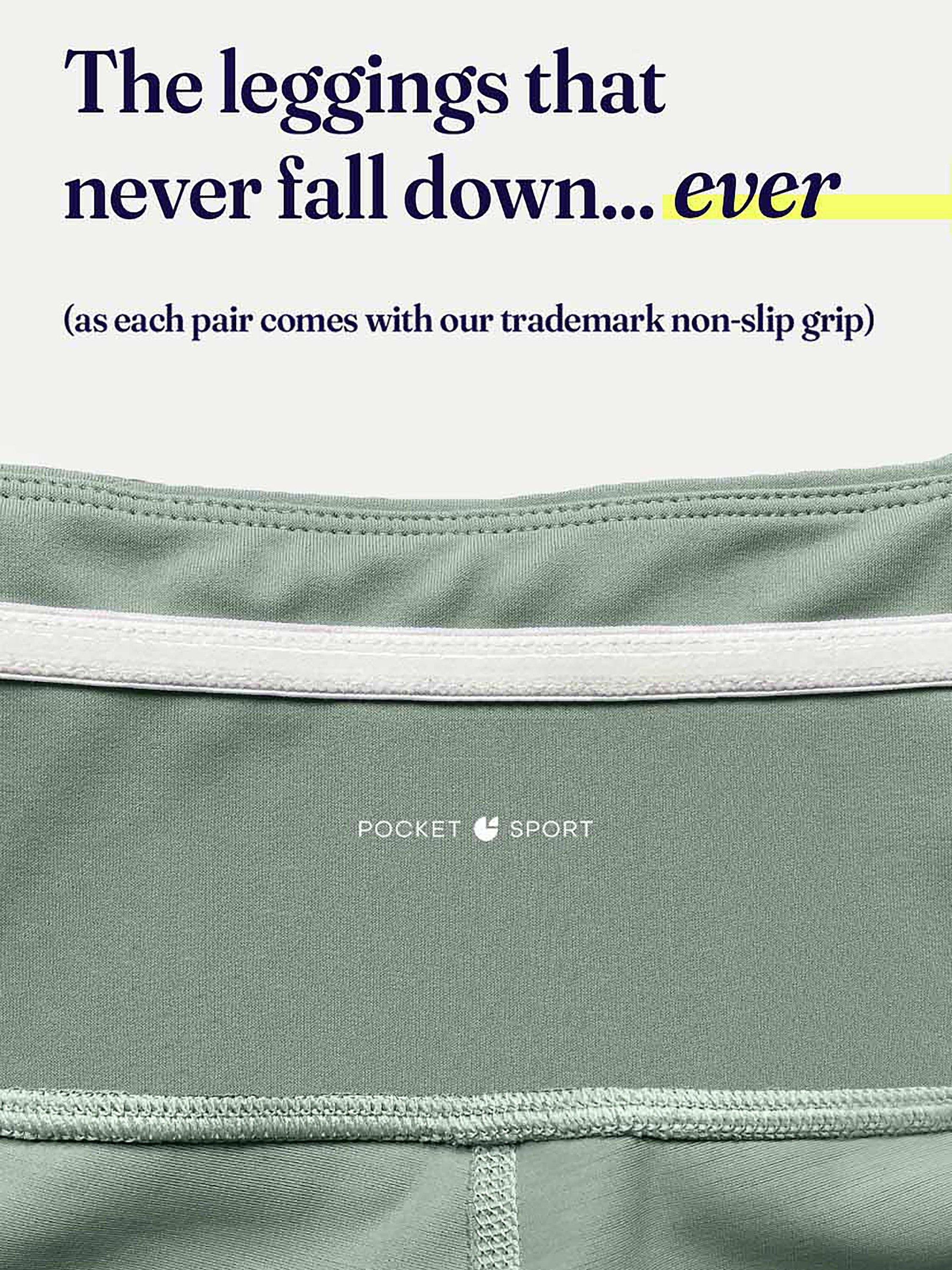 Product image 4 of 4, which shows Pocket Sport Claude 7/8 Leggings, Sage, XS