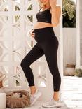 Lorna Jane Full Coverage Ankle Biter Length Maternity Gym Leggings, Black