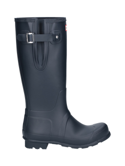 Hunter Original Tall Side Adjustable Wellington Boots, Navy