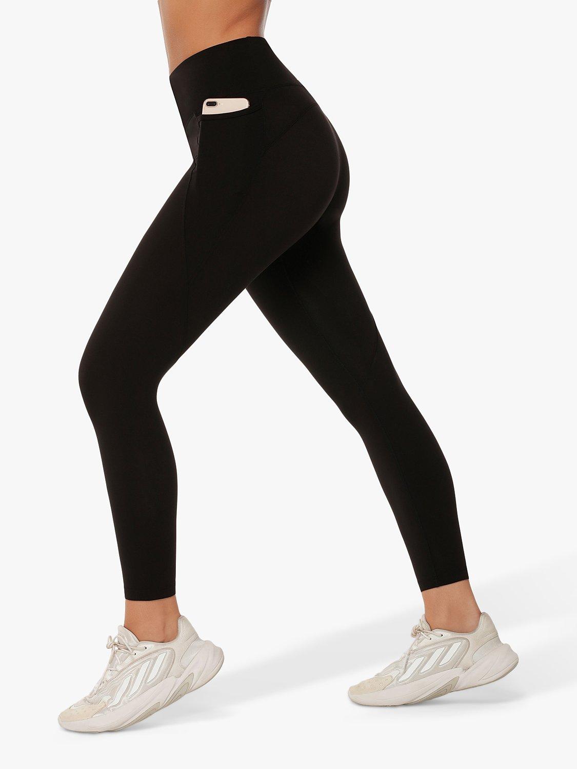 Product image 3 of 6, which shows Lorna Jane Amy Phone Pocket Ankle Biter Gym Leggings, Black, S