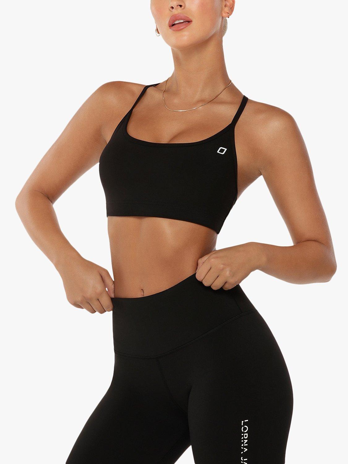 Lorna Jane Sammy Medium Support Sports Bra, Black