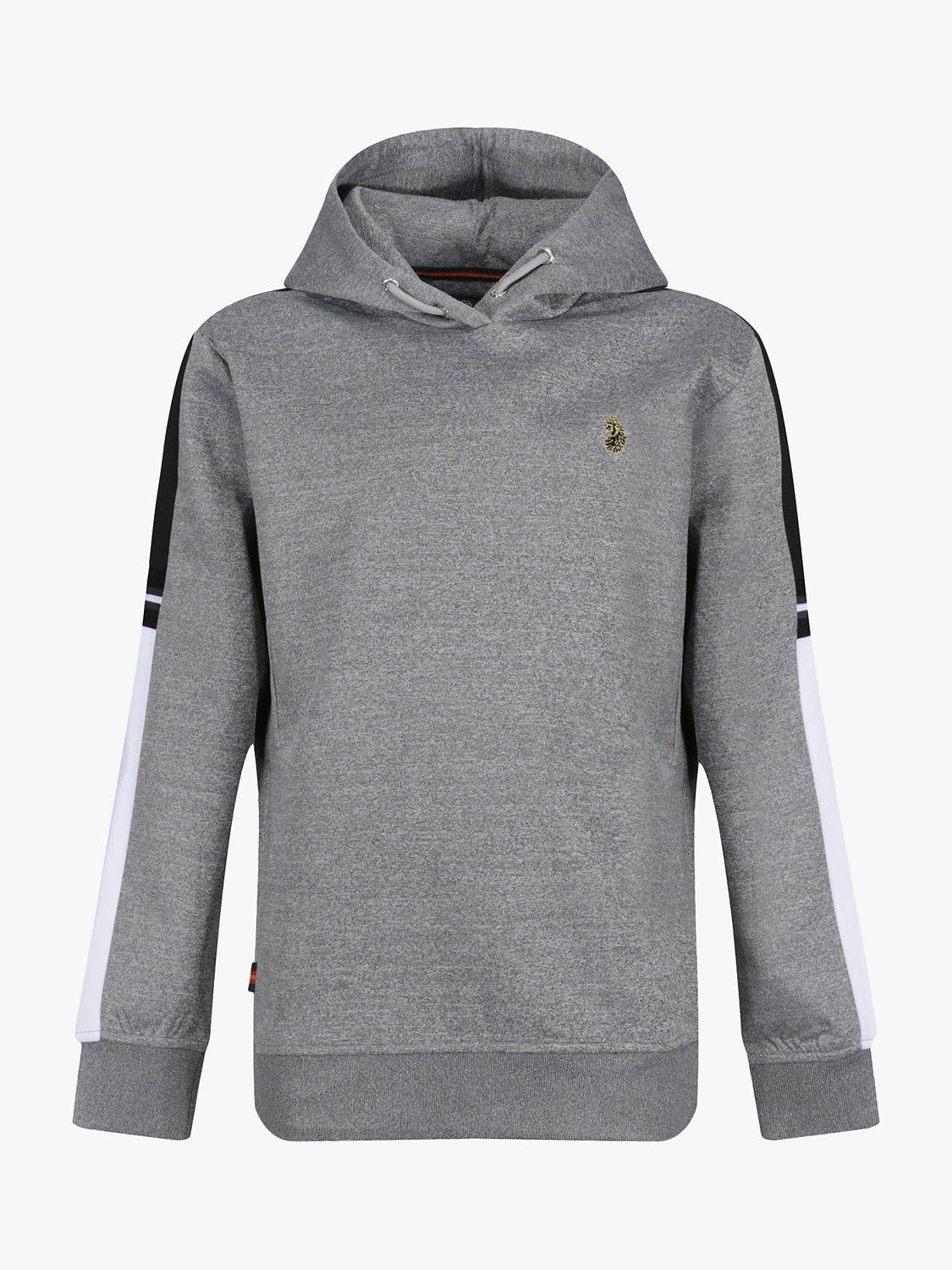 LUKE 1977 Kids' Typhoon Plain Hoodie, Marl Grey