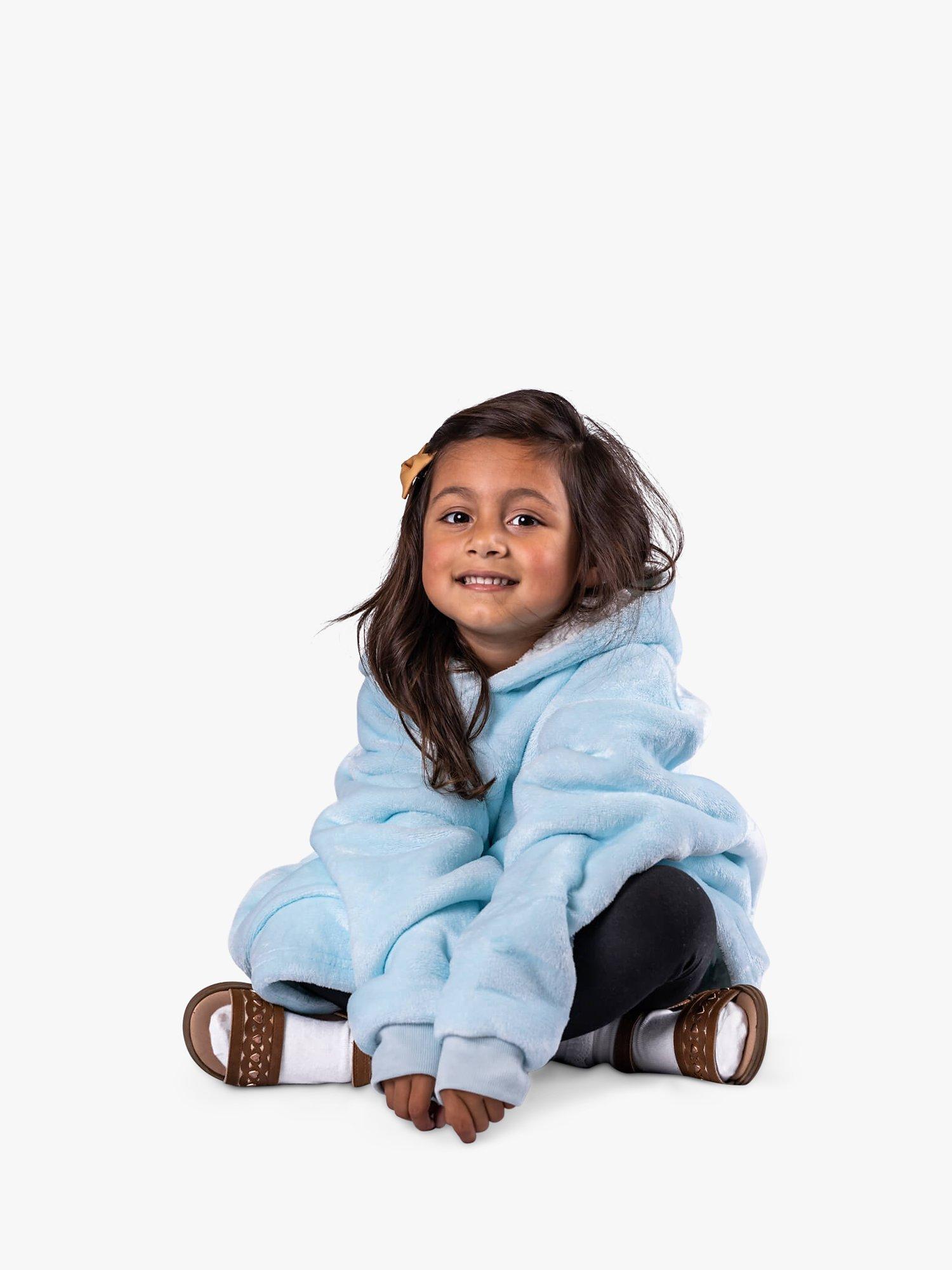 Product image 3 of 5, which shows Ony Kids' Fleece Hoodie Blanket, Cream/White, One Size
