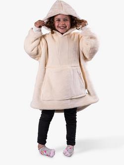 Ony Kids' Sherpa Fleece Small Hooded Blanket - view 2, Cream/White
